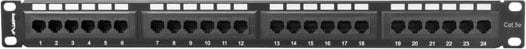 Panel patch Lanberg, 24 porte, 1U, kat.5e, UTP, i zi