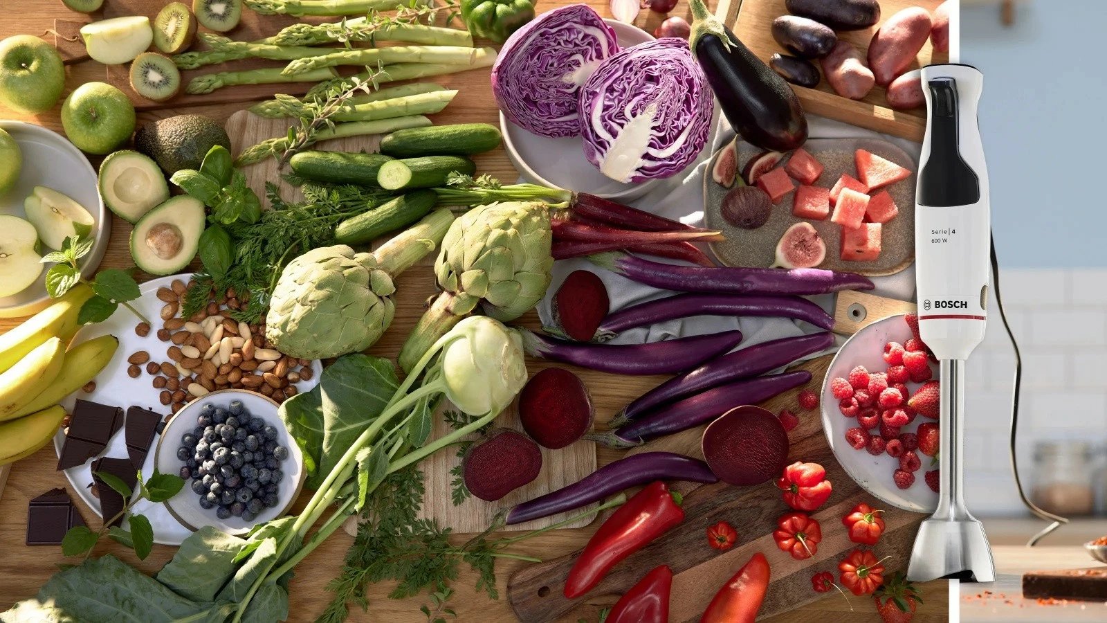 Blender dore Bosch MSM4W210 600 W rregullim i pandërprerë Çiftëzues qeramik QuattroBlade këmbë/teh çelik inox gotë 0.6 L e bardhë