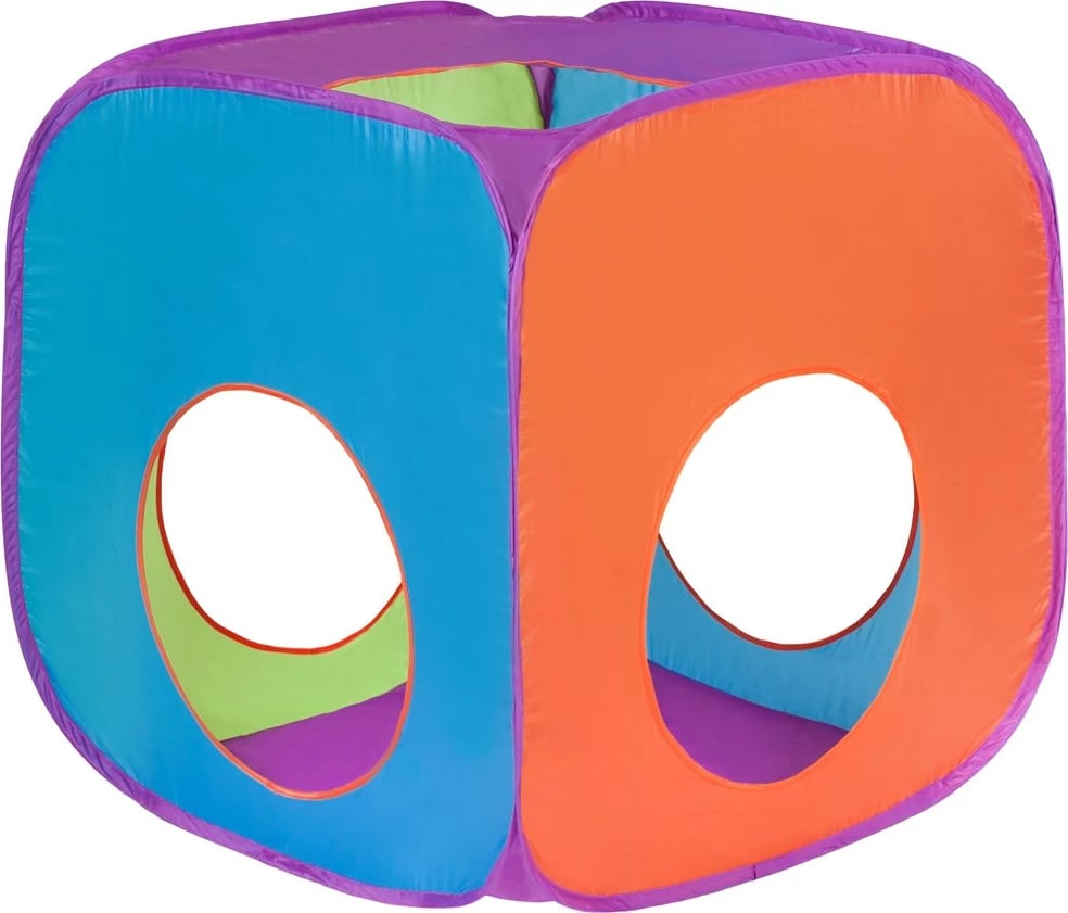 tendë loje për fëmijë, Baby Mix, 3in1 me 2 tenda dhe tunel, 265x95x94 cm, portokalli-kaltër, set