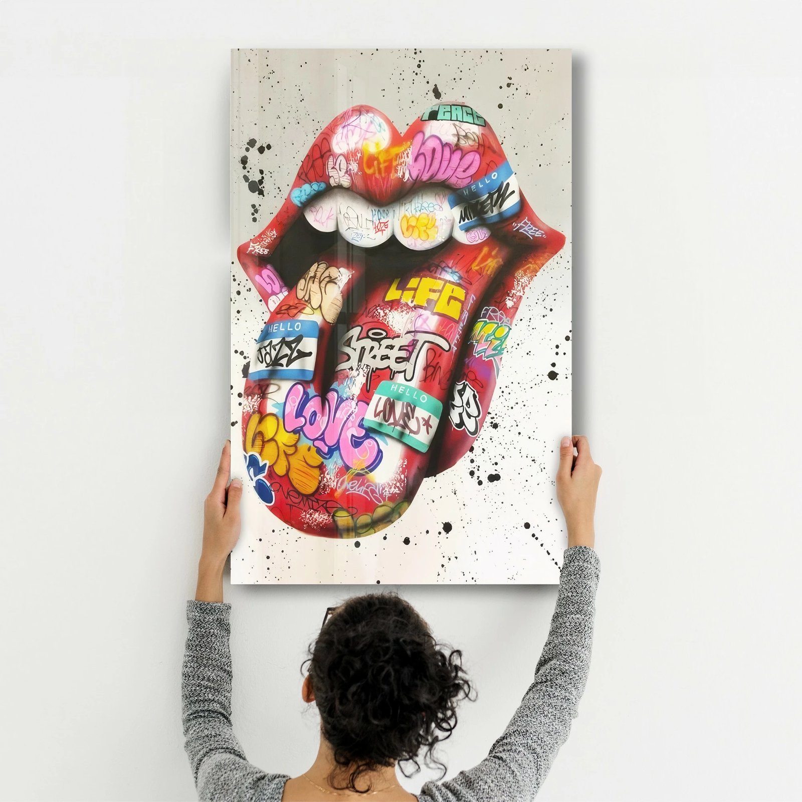 Pikturë dekorative prej xhami të temperuar, shumëngjyrëshe, SPR-1110, 46x72cm