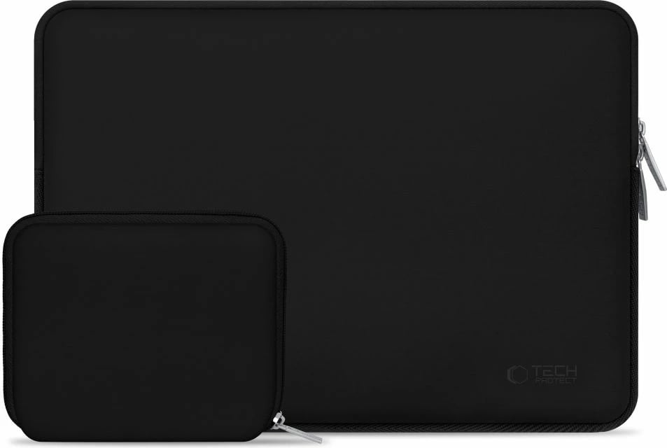 Kasë laptopi Tech-Protect NeoSlim 15-16", me çantë aksesorësh, e zezë