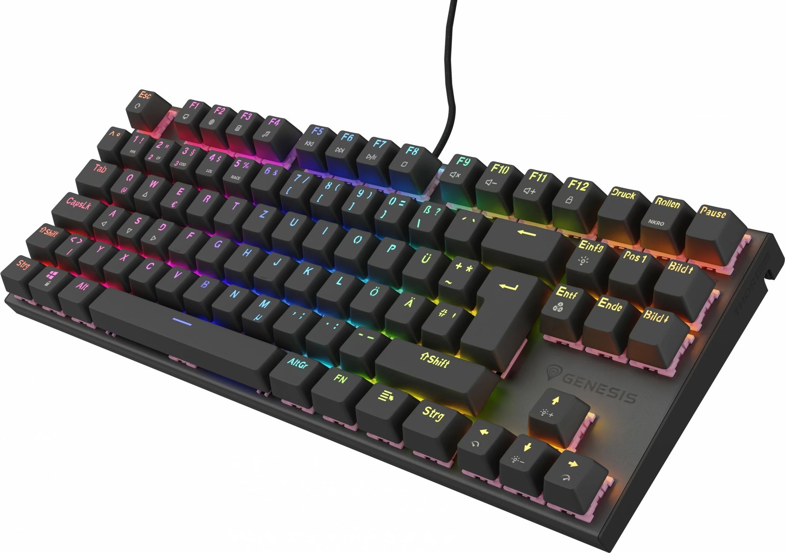 Tastierë gaming Genesis THOR 303 TKL, mekanike, RGB, QWERTZ, e zezë