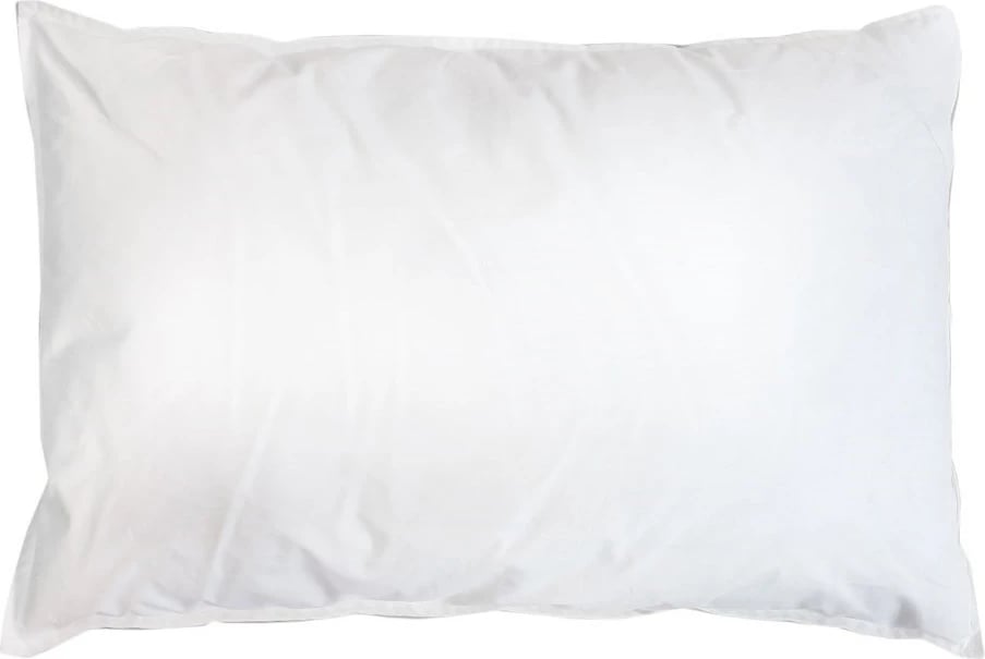 Jastëk puplore për bebe, New Baby, 60x45 cm, 0.3 kg mbushje (80% pendë/20% puhë), mbulesë pambuk 100%, bardhë