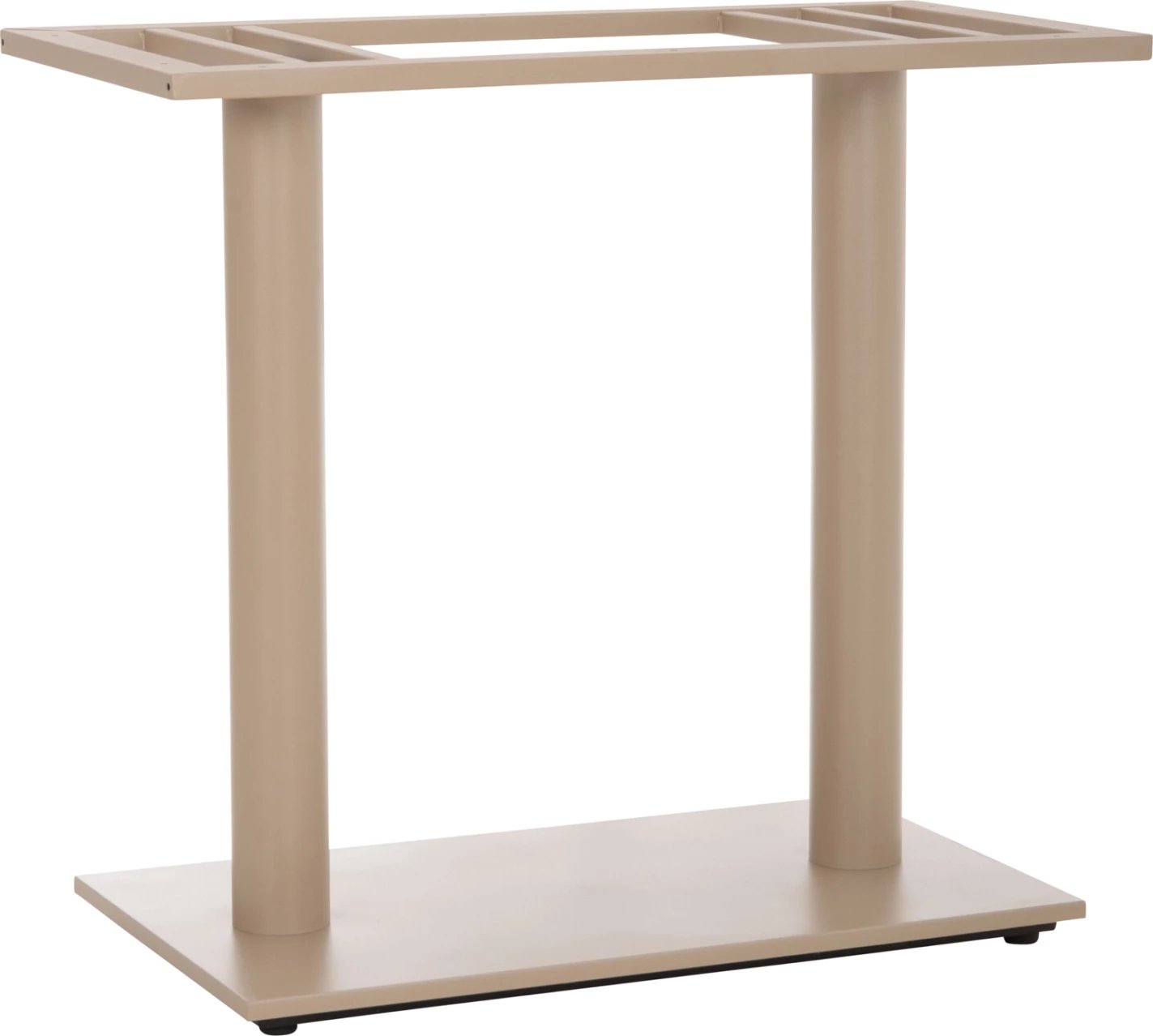 Baza për tavolinë metalike, ngjyrë kapuçino mat, me rregullues lartësie, 80x40x72cm