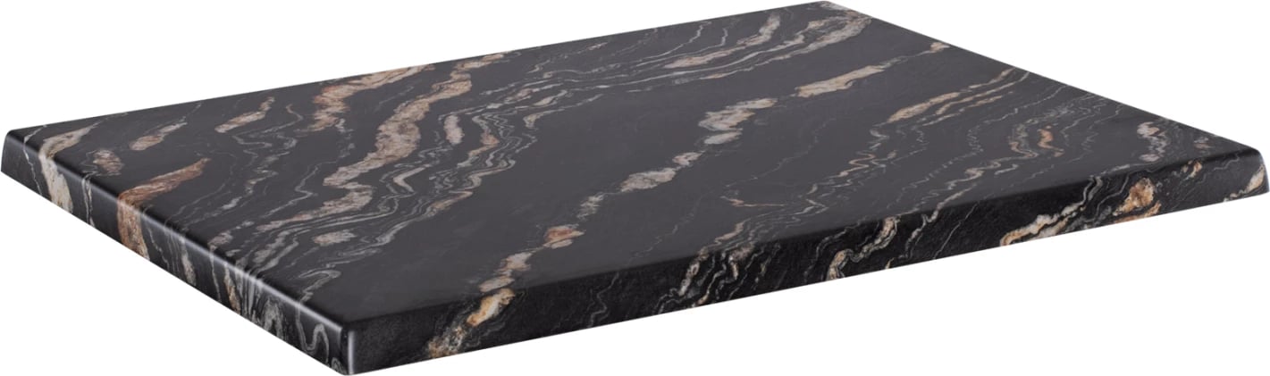 Sipërfaqe tavoline drejtkëndore, ngjyrë mermeri zi-ari, FH5630.15, 120x80cm