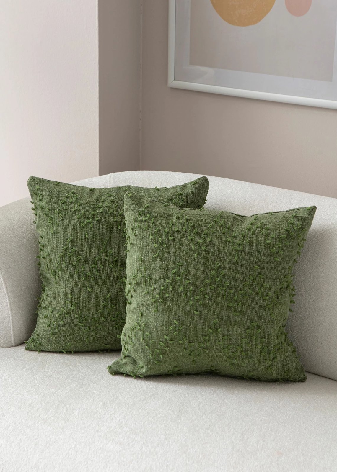 Set mbulesash jastëku (2 copë), Evila Originals, Tuffet, e gjelbër v3