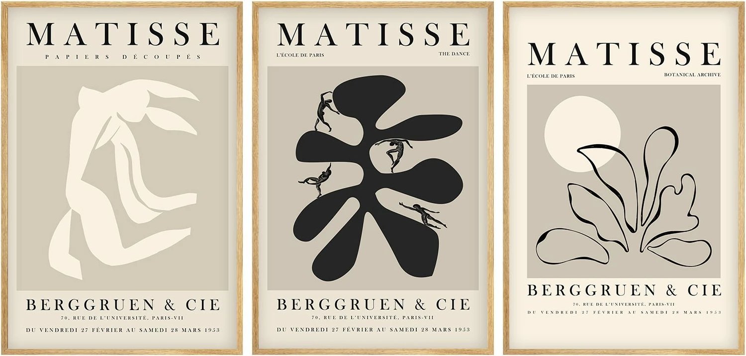 Pikturë dekorative me kornizë MDF (3 copë), Wallity, Huhu252, 20x30cm