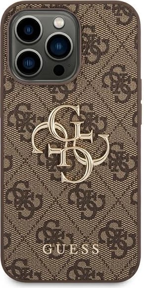 Mbështjellës Guess GUHCP14L4GMGBR për iPhone 14 Pro 6.1", hardcase, kafe Mbështjellës Guess GUHCP14L4GMGBR për iPhone 14 Pro 6.1", hardcase, kafe