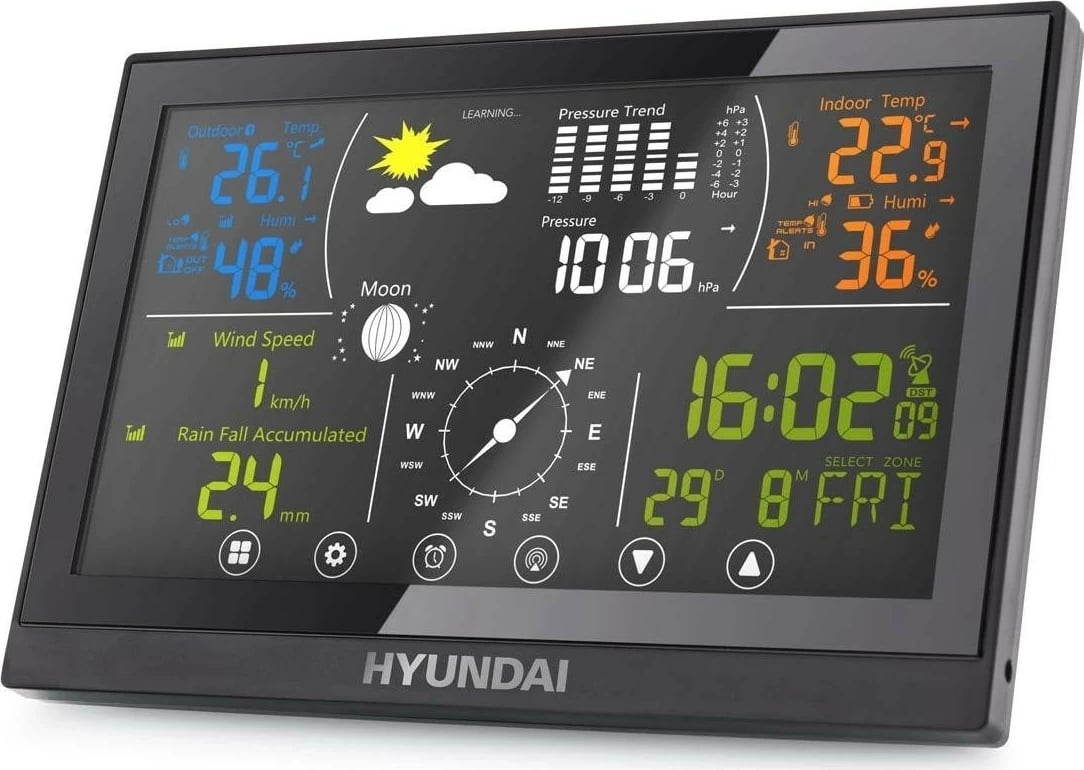 Stacion moti Hyundai HY-WSP5100RWIND, ekran me ndriçim, sensor pa tela, i zi