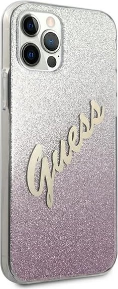 Mbështjellës Guess GUHCP12MPCUGLSPI për iPhone 12/12 Pro 6.1", rozë