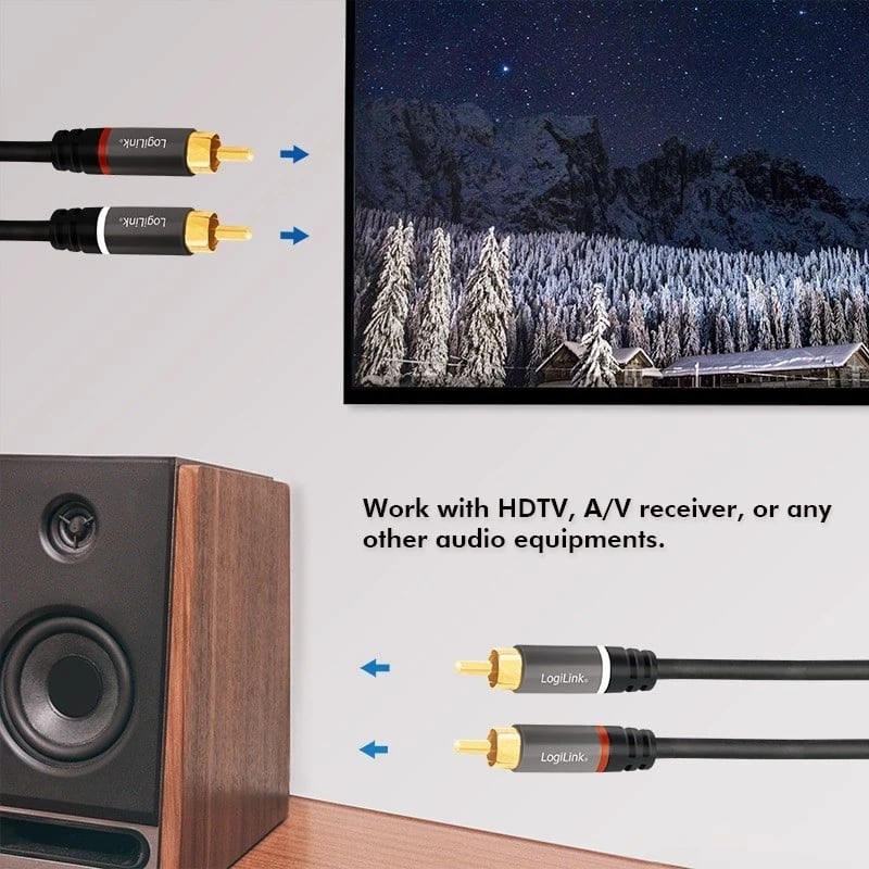 Kabllo LogiLink RCA x4, 10m