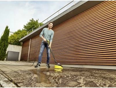 Pastruese me presion të lartë, Kärcher K 3 Power Control Home T5 (1.676-106.0), rezervuar detergjenti i integruar, dorezë teleskopike, zi/verdhe, set T5 + pastrues guri 1 L