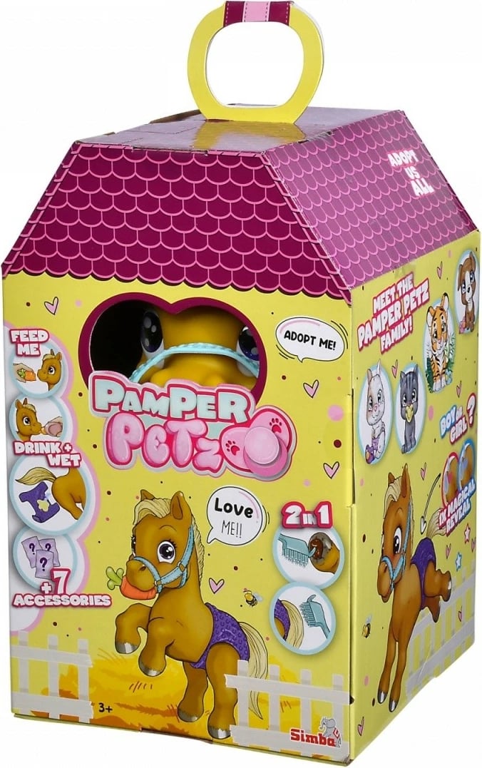 Lodër poni Pamper Petz Simba, set me aksesorë, për fëmijë, shumëngjyrëshe