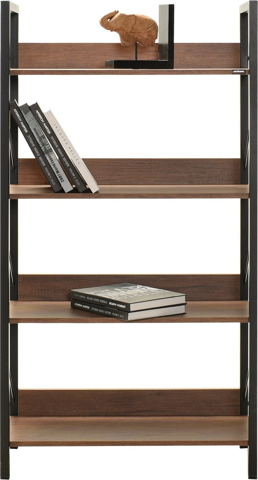 Raft librash Hanah Home, Ktp-840-Oo-1, ngjyrë arre, kornizë metalike