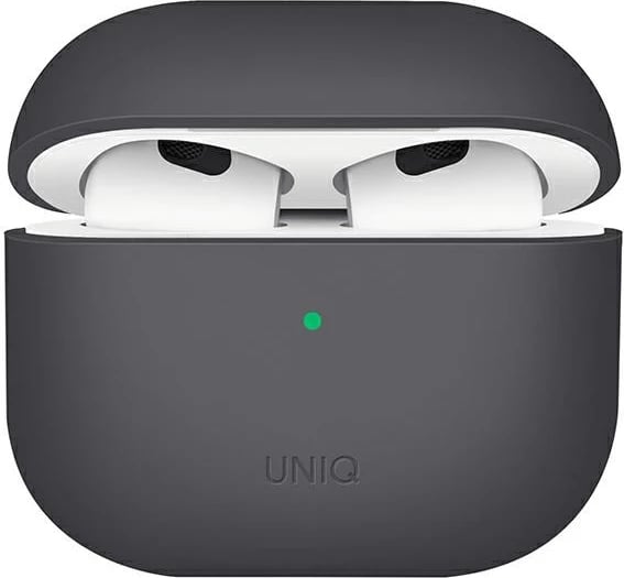 Mbështjellës UNIQ Lino për AirPods 3, silikon, gri