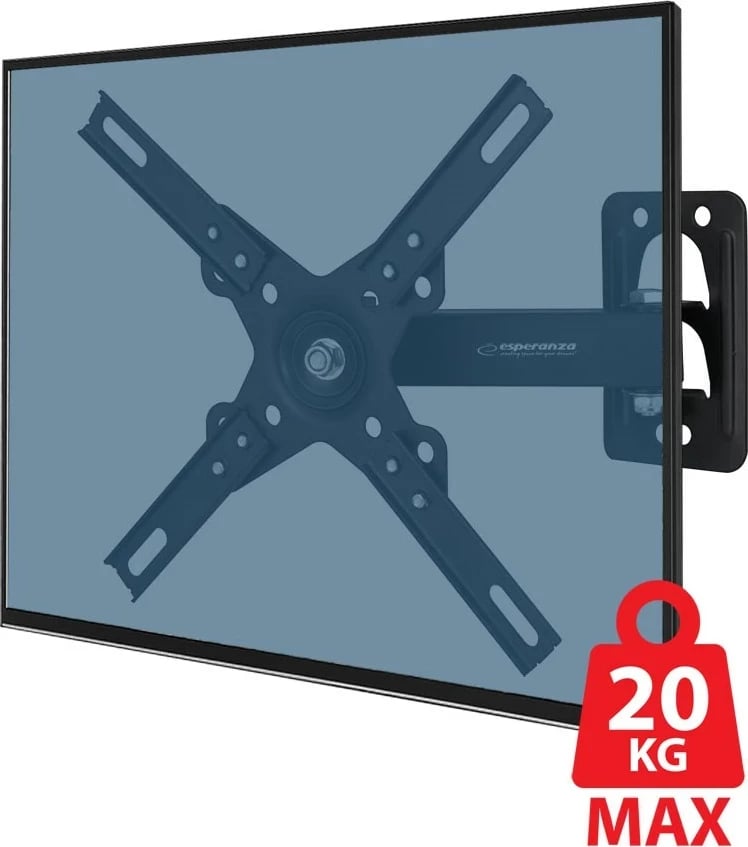 Mbajtëse për TV Esperanza ERW011, 12-50'', e zezë 