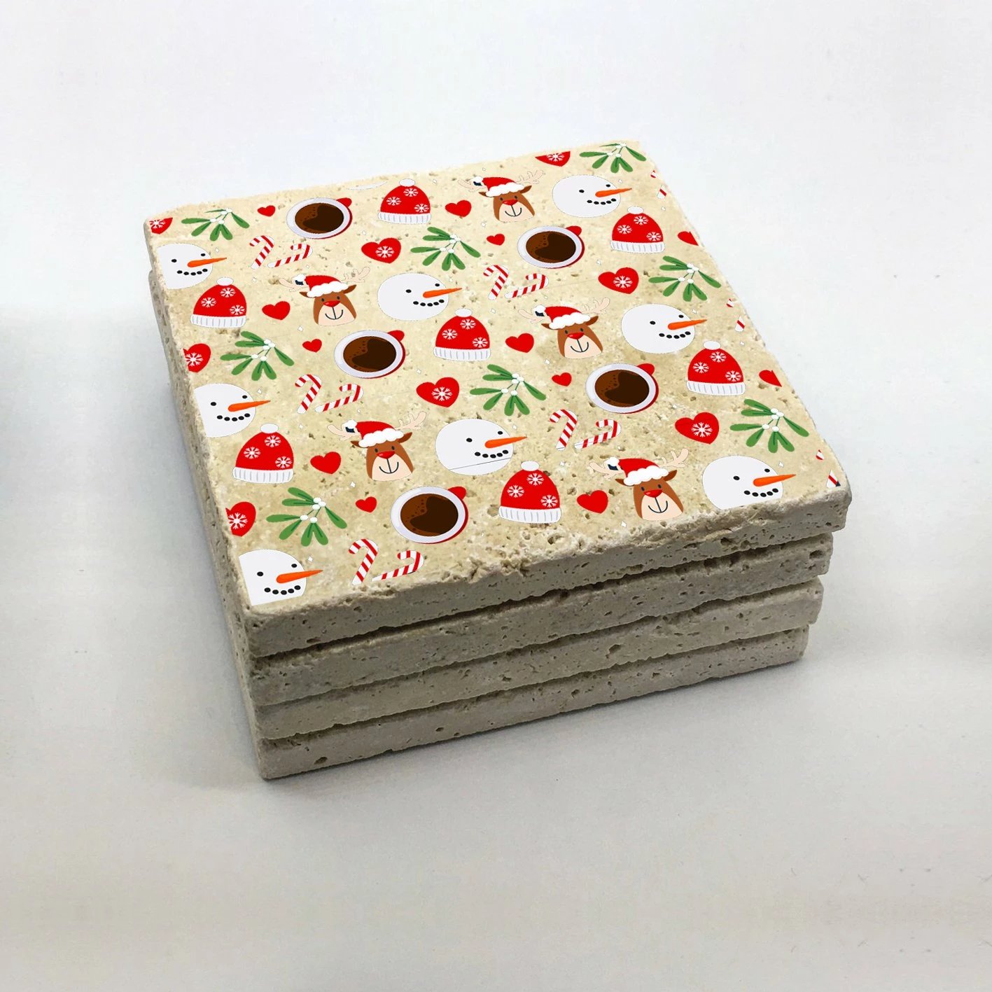 Set nënshkallash prej guri natyral, shumëngjyrëshe, Hermia, TBA6236708, 4 copë