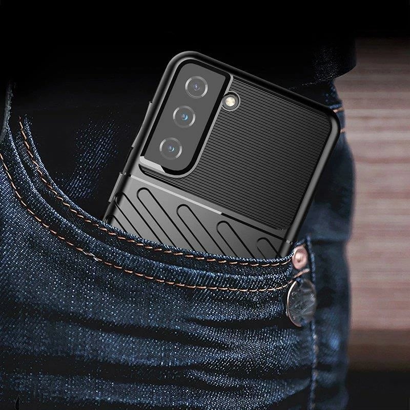 Mbështjellës Hurtel Thunder Case për Samsung Galaxy S23, silikon, i blinduar, Blu