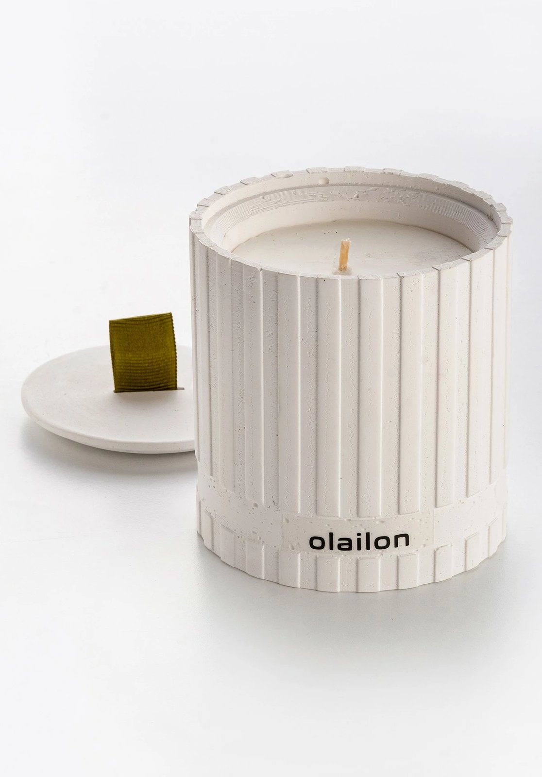 Qiri dekorativ Aberto Design, i bardhë, i gjelbër, Sutun