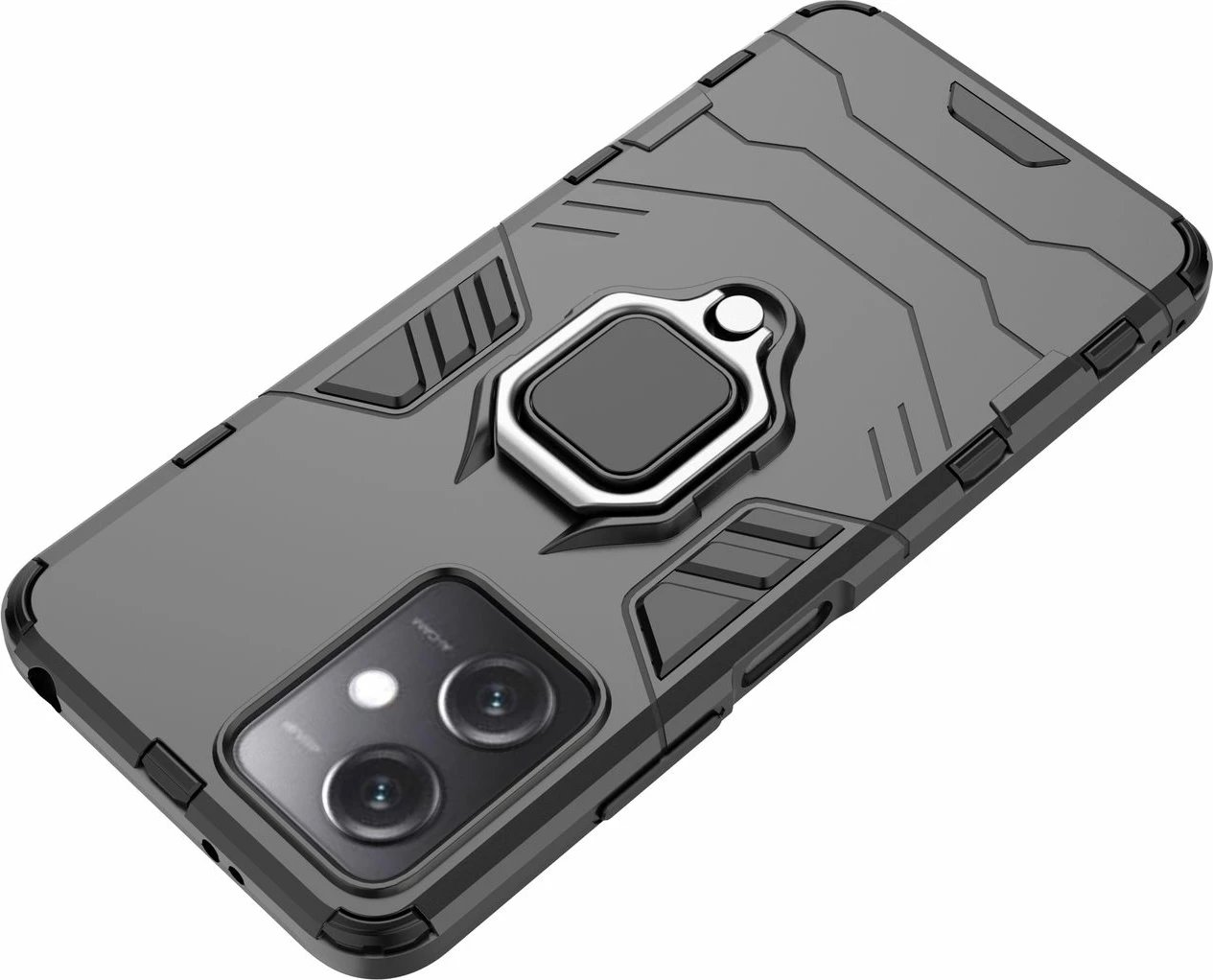 Mbështjellës Hurtel Ring Armor për Xiaomi Redmi Note 12 5G / Poco X5 5G, i zi