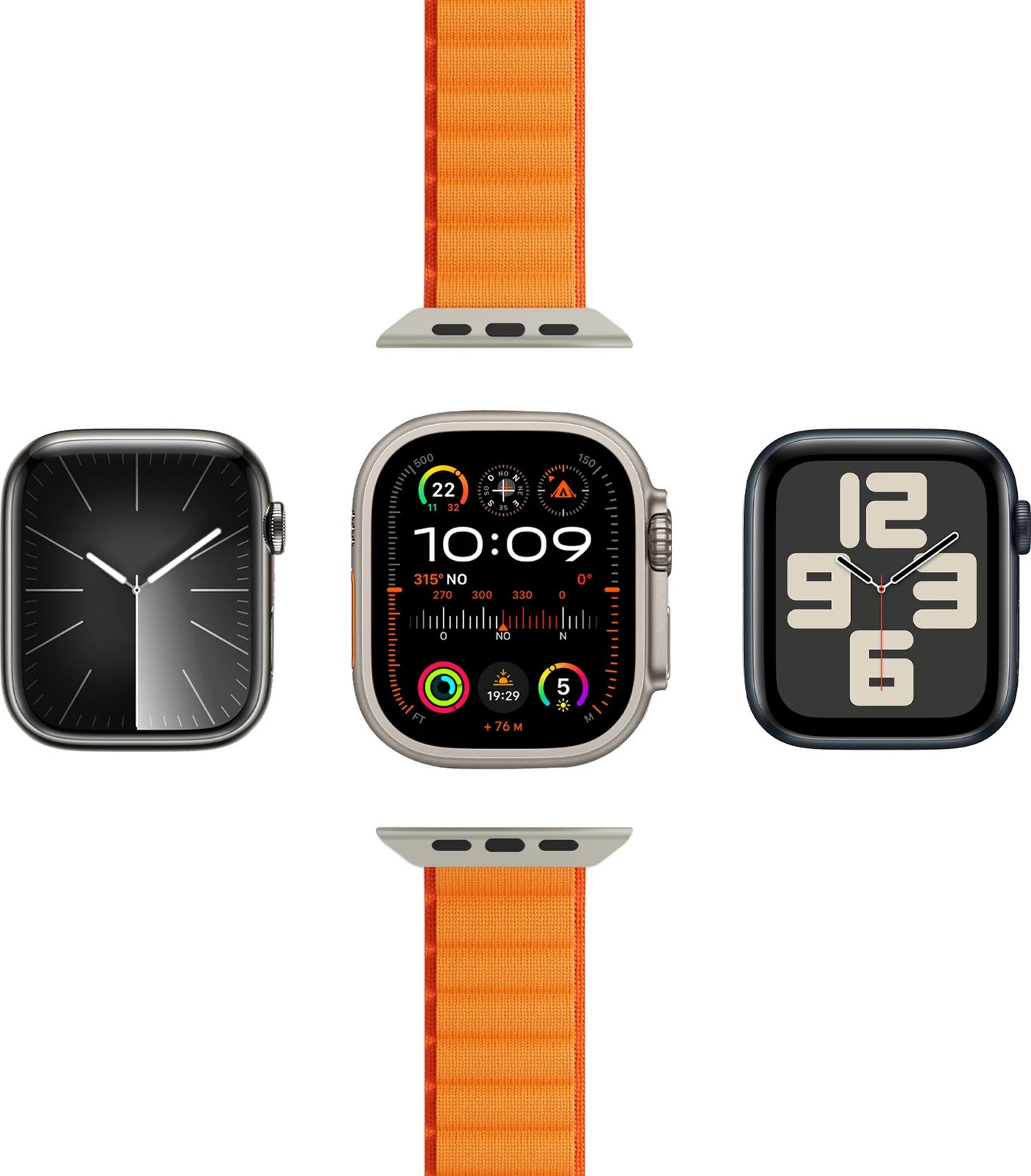 Rrip najloni për Apple Watch Puro Extreme, 42/44/45/49mm, Portokalli