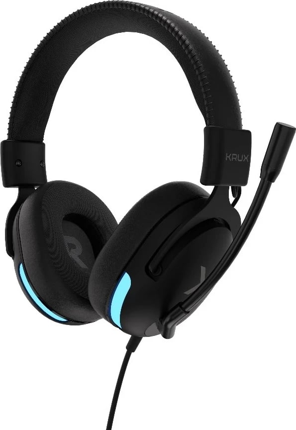 Kufje KRUX Crave RGB KRXC015 për lojëra, të zeza