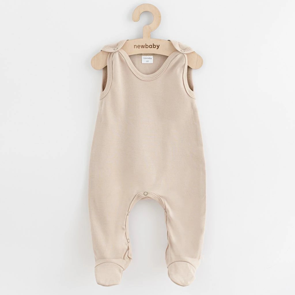 romper për bebe, New Baby, Classic II, 100% pambuk, madhësia 62 (3-6m), bezhë e çelët
