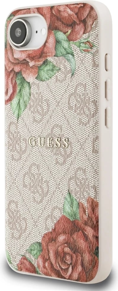 Mbështjellës Guess 4G Flowers Print MagSafe për iPhone 16e, Rozë Mbështjellës Guess 4G Flowers Print MagSafe për iPhone 16e, Rozë