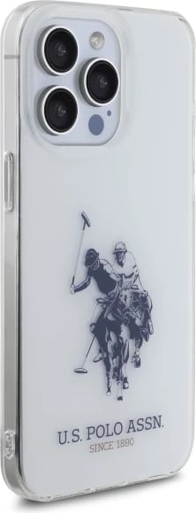 Mbështjellës U.S. Polo Assn. USHCP15XTPUHRBH për iPhone 15 Pro Max 6.7", i bardhë Shiny Big Logo