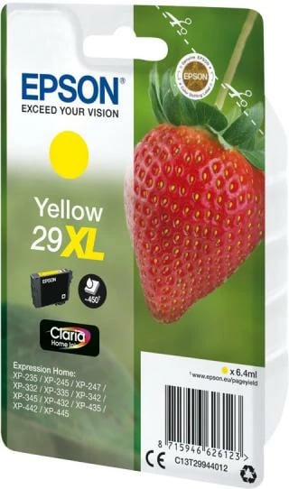 Kasetë boje, Epson, 29XL C13T29944012, XL kapacitet, e verdhë