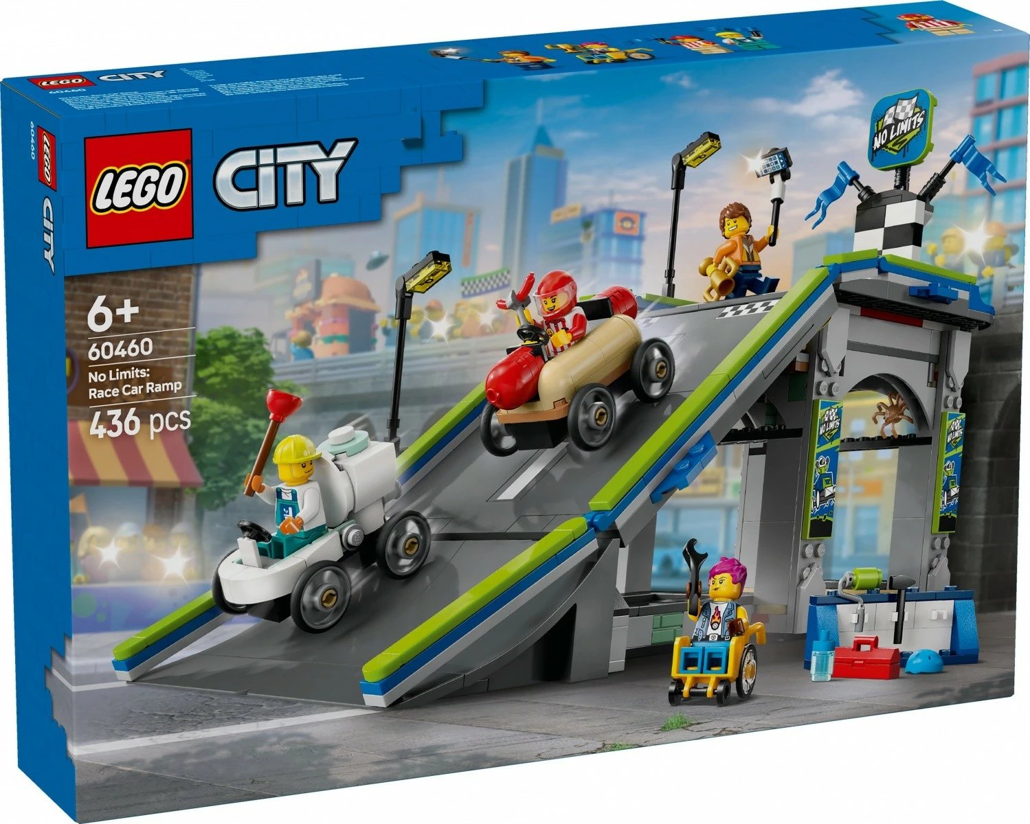 Set LEGO City Beyond Borders Race Track me rampë, 436 pjesë, për fëmijë