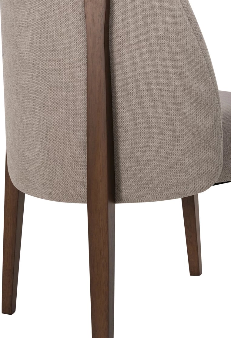 Karrige ngrënieje RAMMER FH9744.02 dru gome, ngjyrë arre, pëlhurë ecru, 57x55x86H cm., set prej 2 copë