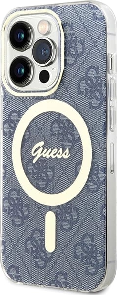 Mbështjellës Guess IML 4G MagSafe për iPhone 15 Pro, Blu