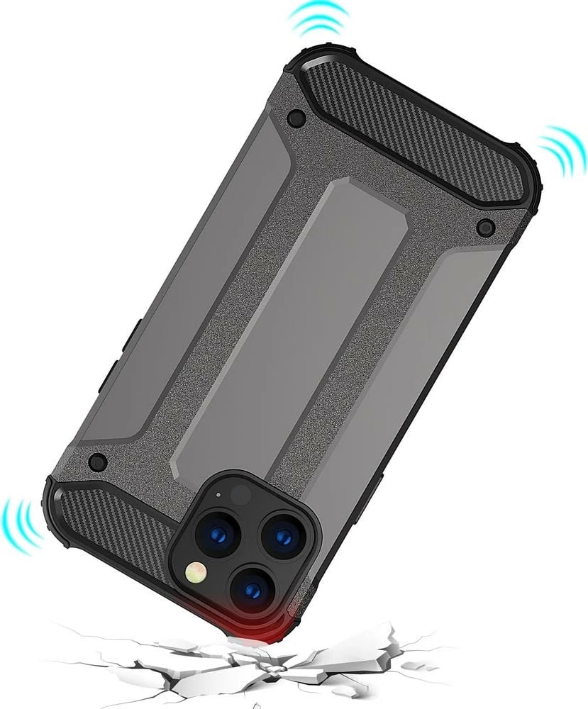 Mbështjellës Hybrid Armor Hurtel për iPhone 14 Pro, i zi