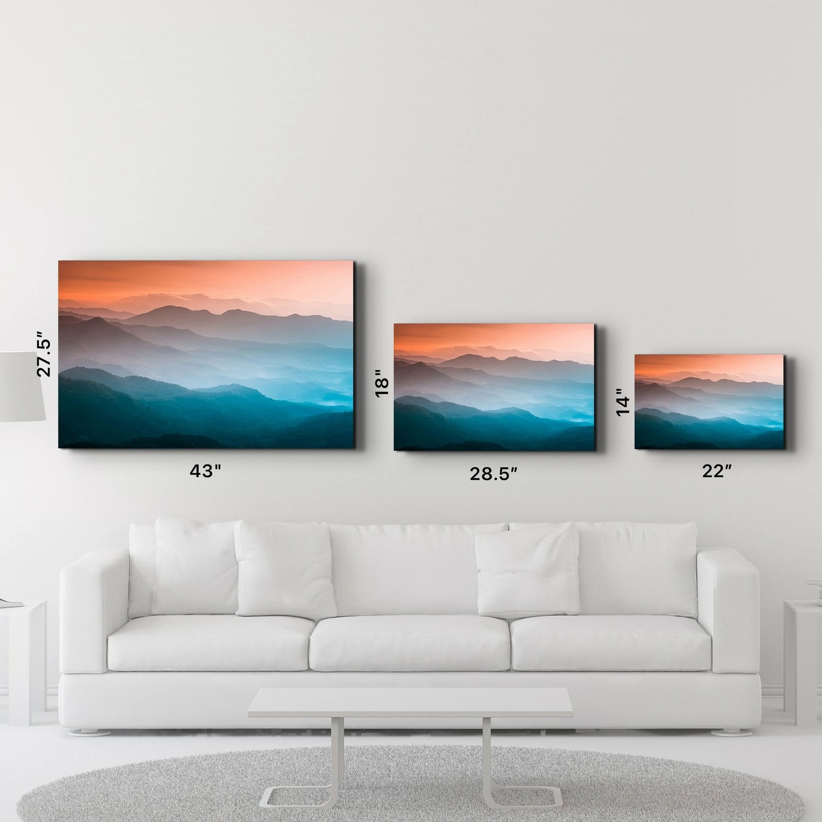 Pikturë dekorative prej xhami të temperuar, shumëngjyrëshe, CAM-5081, 46x72cm