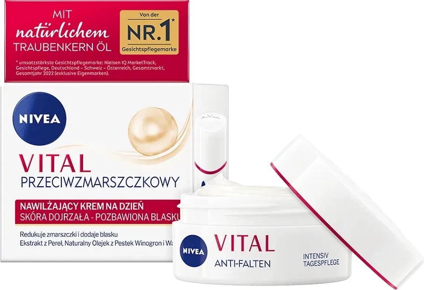 Krem dite hidratues anti-rrudhë Nivea Vital për femra 50ml