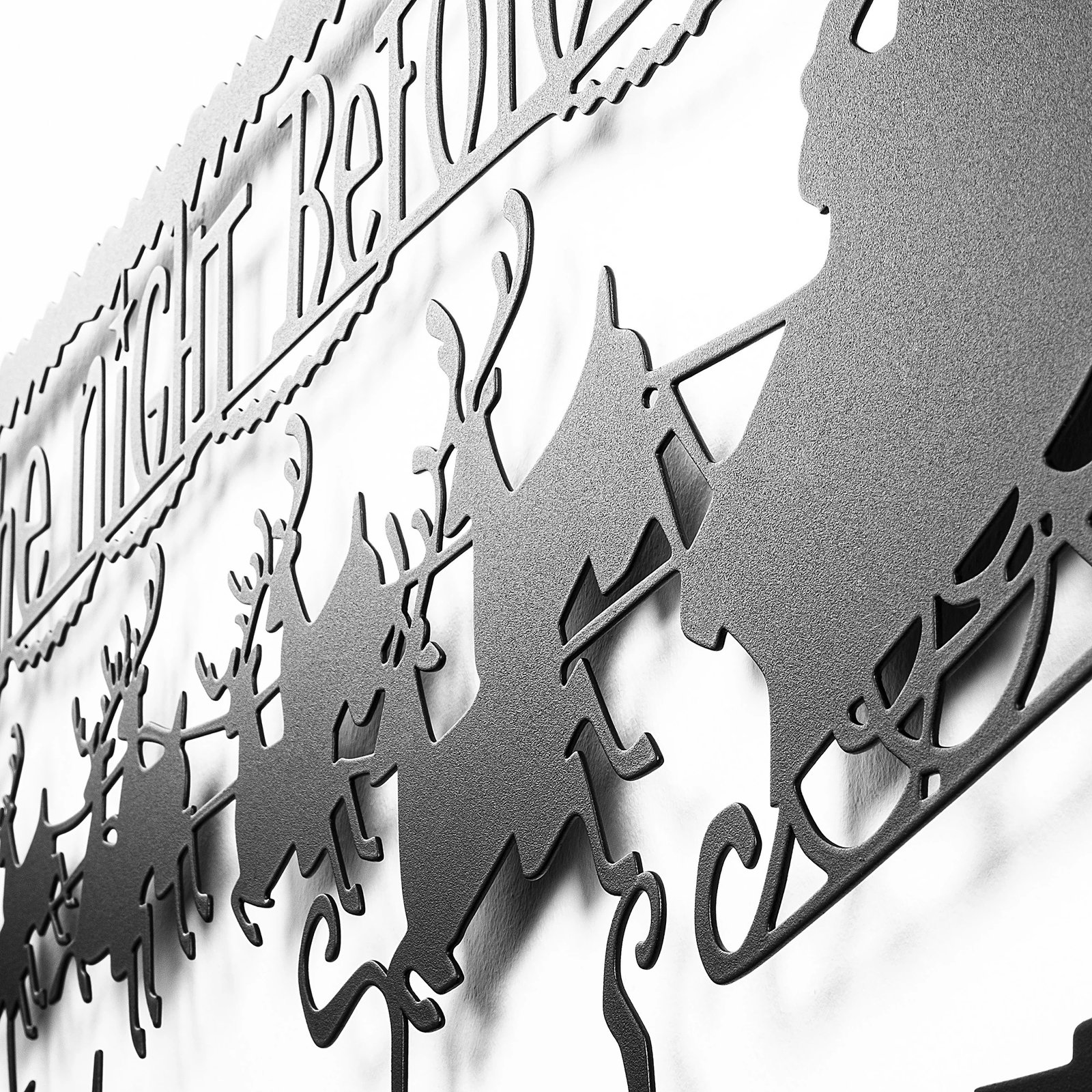 Aksesor dekorativ metalik për mur, Wallity, XMASBLACK - 012