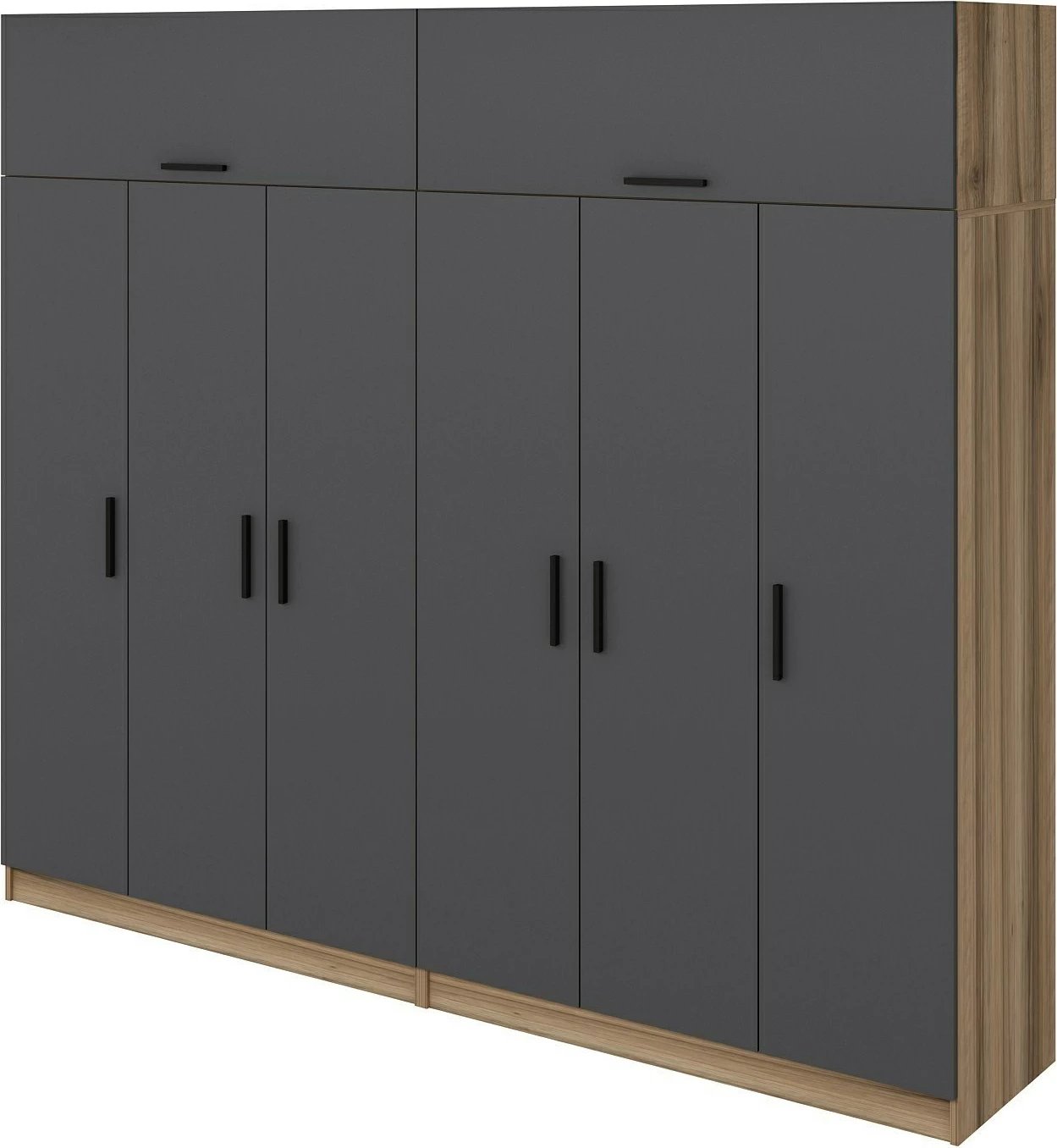Dollap garderobe Skye Decor, ngjyrë antracit, Kale - 7721