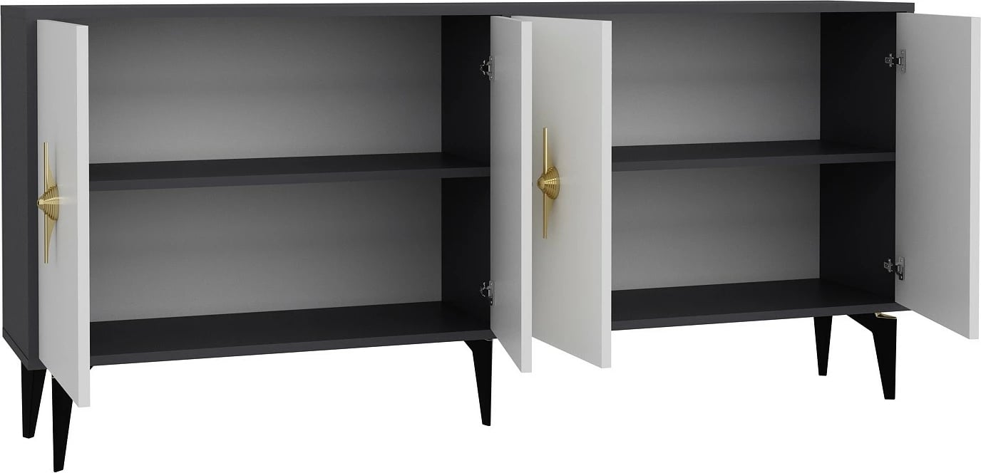 Konsol Skye Decor, ngjyrë antracit dhe e bardhë