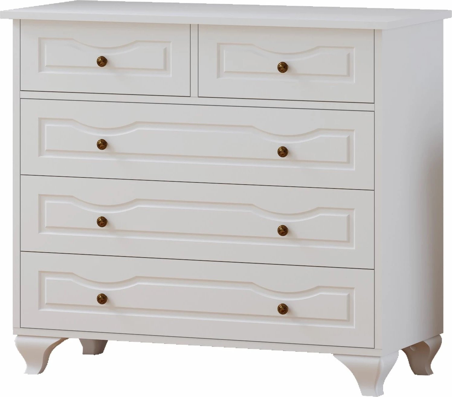 Komodë Skye Decor, Rb-180, ngjyrë e bardhë mat