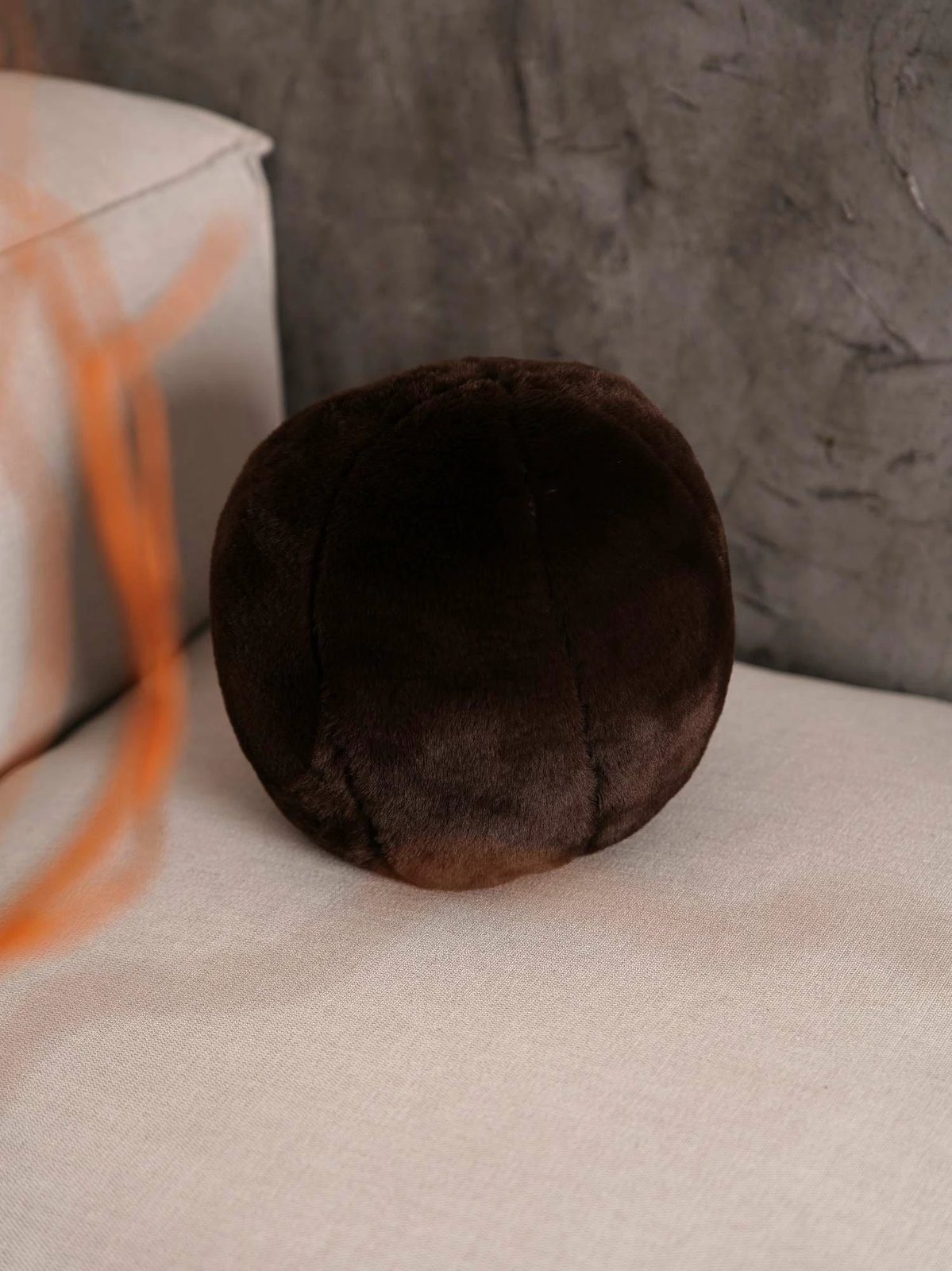 Jastëk dekorativ, ngjyrë kafe e errët, Evila Originals, 25x25x25cm