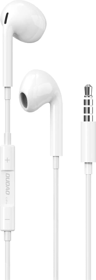 Kufje me kabllo, Dudao X14PRO, in-ear 3.5 mm me mikrofon dhe komandë, kabllo 1.2 m, të bardha