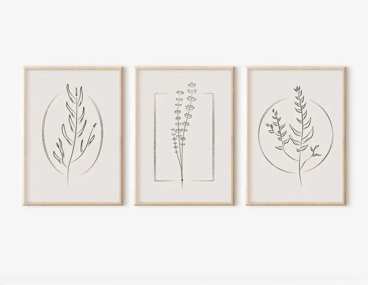 Pikturë dekorative me kornizë (3 copë), Wallity, 3Dartsohoset61