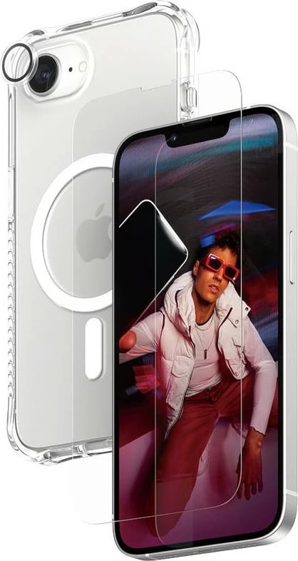 Mbështjellës PanzerGlass për iPhone 16e, 3-in-1 bundle, transparent