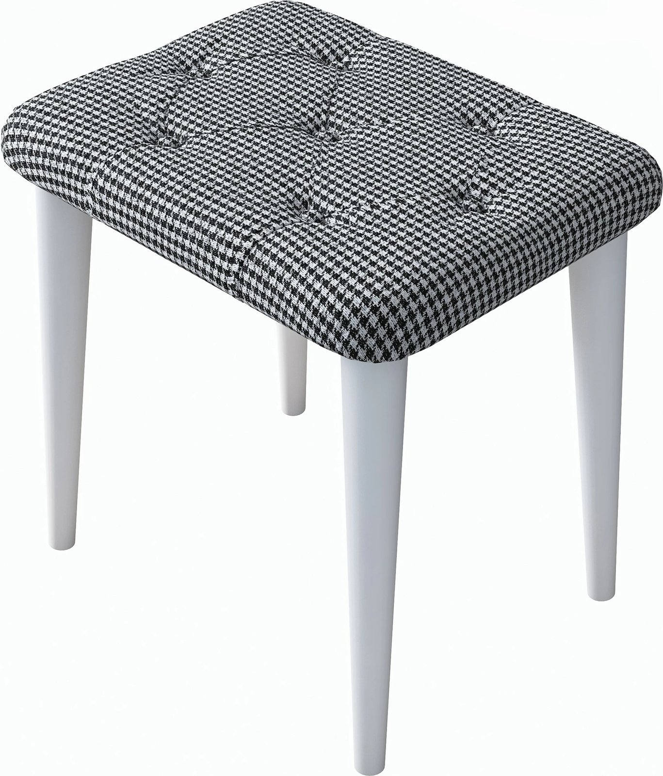 Pouf Skye Decor, ngjyrë e zezë dhe e bardhë, BM101 - 2234