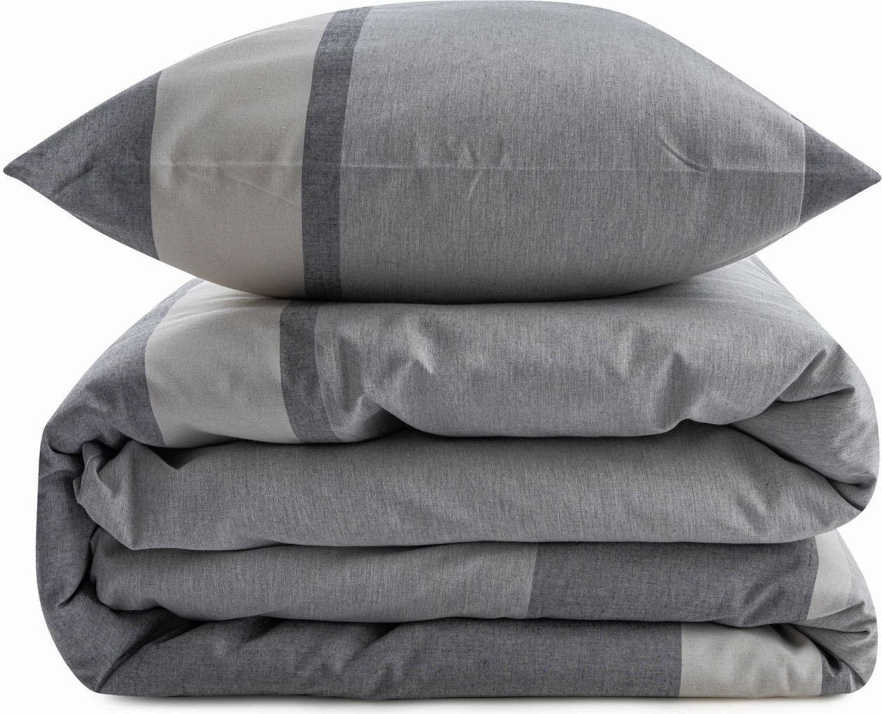 Set mbulesë për jorgan dopio, L'essentiel, Viento, anthracite