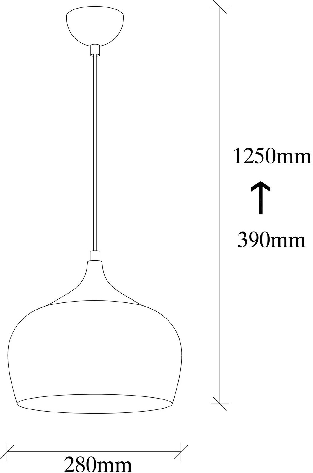 Llambë tavani moderne Opviq, Sağlam - 3761, bakër/ari, lartësi e rregullueshme