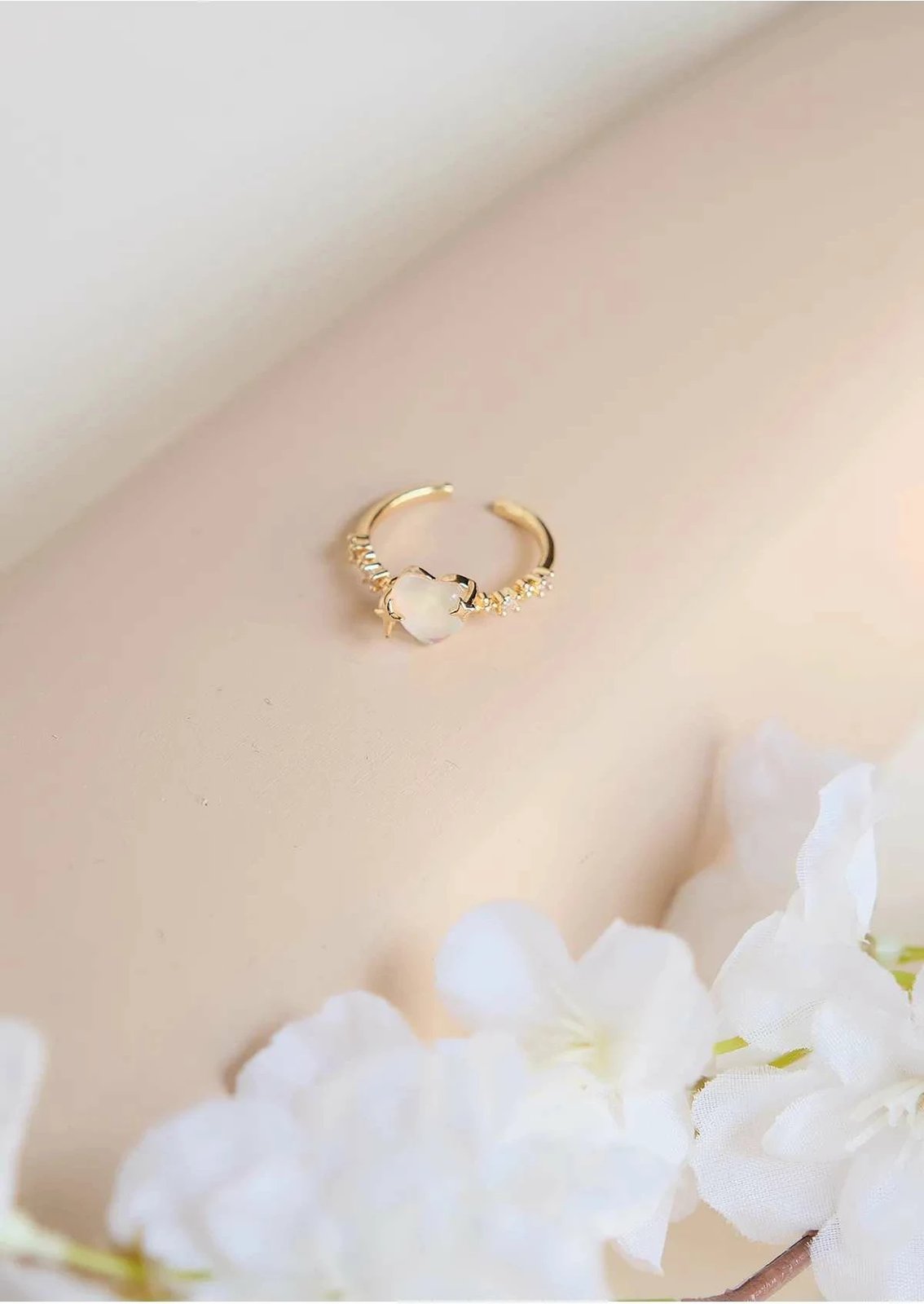 Unazë Jumeon, ngjyrë ari, gur zirkon, Gld-Mrklp-Clk