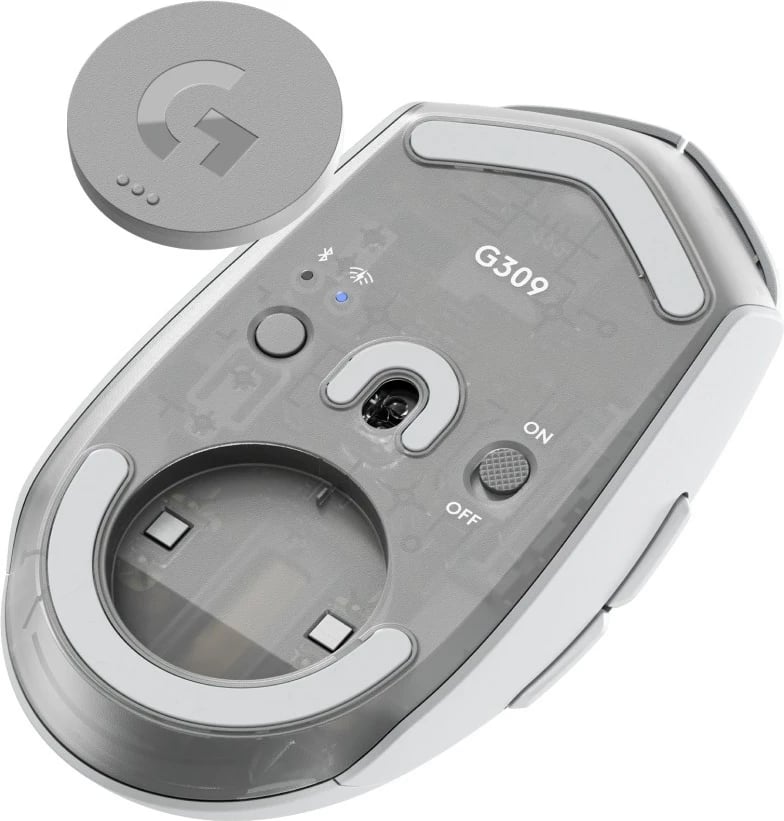 Maus gaming Logitech G 910-007207, wireless + Bluetooth, optik, 2560 DPI, i bardhë