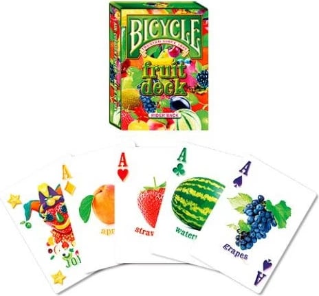 Letra loje Bicycle Fruit Deck, 52 fruta, shumëngjyrëshe